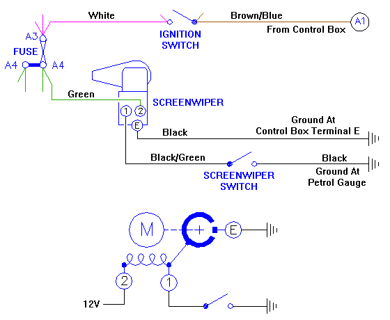 Wiper circuit diagram